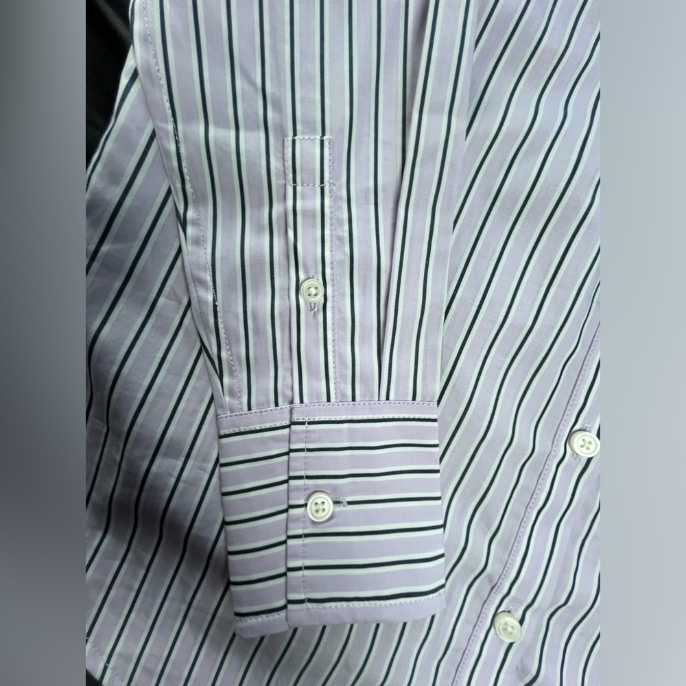 J.Crew Size 00  Garçon classic shirt in striped cotton poplin In Vintage Lilac - Picture 10 of 13